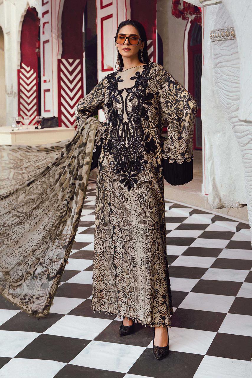 MARIA.B SILK UNSTITCHED SUIT