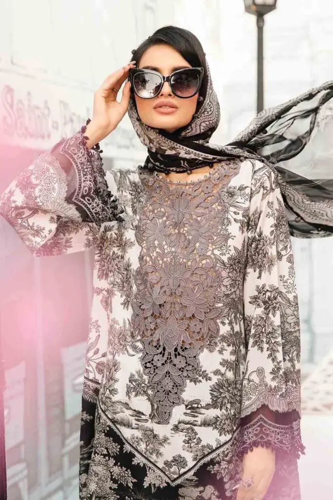 MARIA.B LAWN UNSTITCHED SUIT