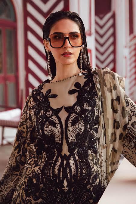MARIA.B SILK UNSTITCHED SUIT