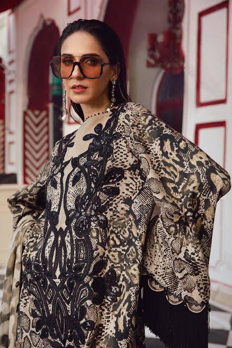 MARIA.B SILK UNSTITCHED SUIT