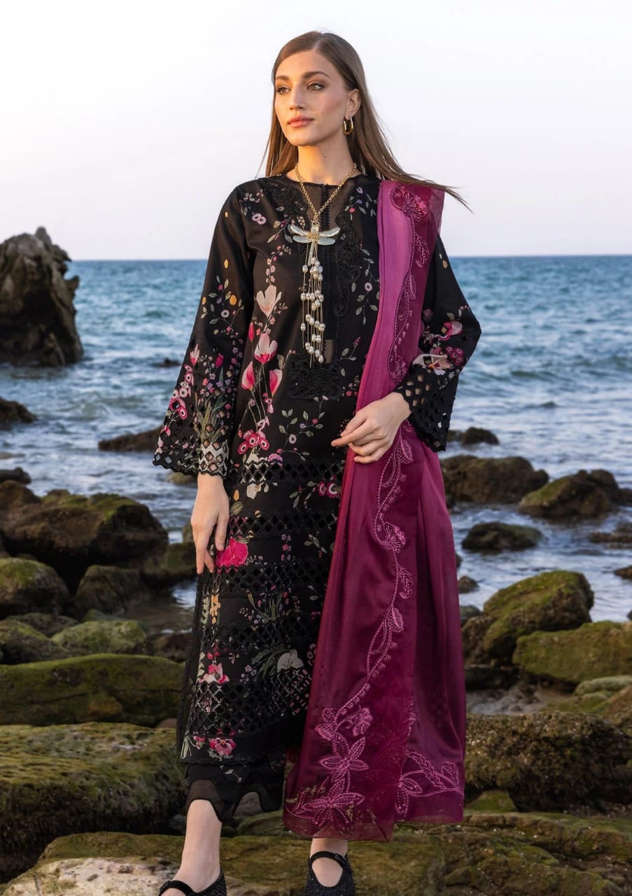 CRIMSON LAWN UNSTITCHED SUIT