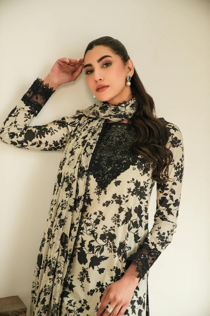ANEELAS LAWN UNSTITCHED SUIT