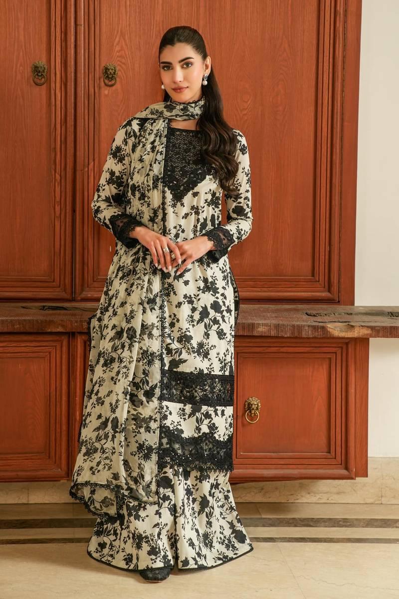 ANEELAS LAWN UNSTITCHED SUIT